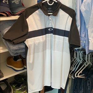 Black white grey Oakley performance polo